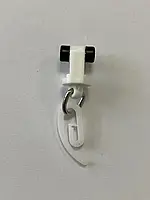 Швидкісний роликовий бігунок до однорядного карнизу прихованого монтажу 68х15х15 Білий