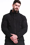 Куртка водонепроникна SOFTSHELL із флісом Solve KT6000801 Black розмір 3XL, фото 3