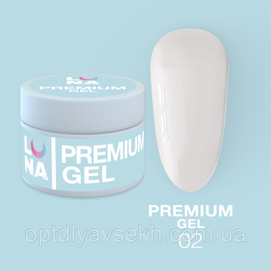 Рідкий гель LUNAMoon Light Acrygel №2 (молочный) для зміцнення, вирівнювання та донарощування нігтів, 13 мл