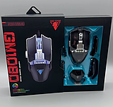 💙Ігрова геймерська дротова мишка JEDEL GM1080 з RGB підсвіткою, модульна 6400 DPI USB Чорна, фото 10