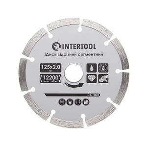 Диск відрізний сегментний алмазний, 125мм, 16-18% INTERTOOL CT-1002
