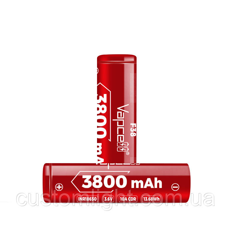 Акумулятор Vapcell INR18650 F38 3800mah 10A