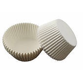 Тарталетки (капсули) паперові для кексів, капкейків білі 35*25 мм