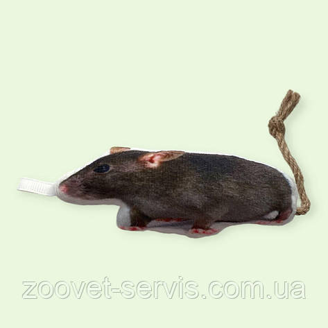 Іграшка для котів Пацюк з котячою м'ятою 5 см, фото 1