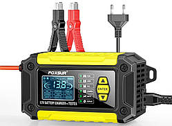 Зарядний пристрій + тестер акумулятора FOXSUR FTC-1206 6A 12 В