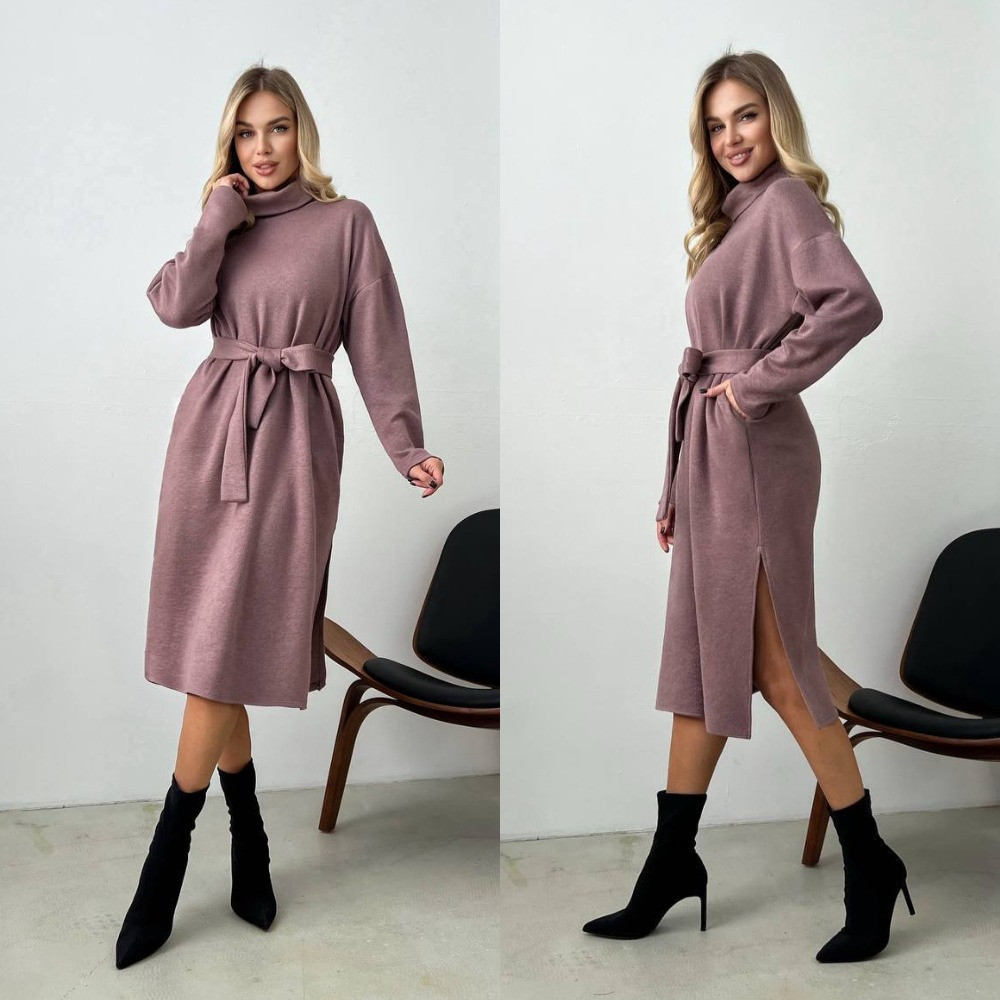 Жіноче ангорове плаття з поясом sale