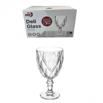 Набір келихів для вина "Кристал" 340 мл 6шт Helios KB151B, фото 1