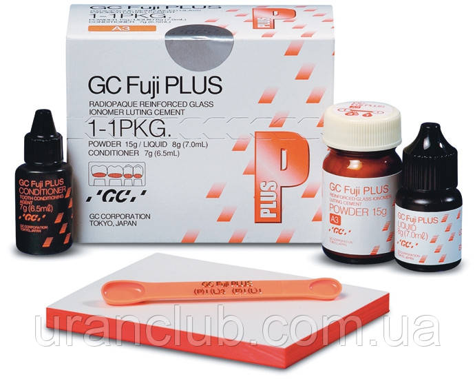 FUJI PLUS (15г+7мл+6.4мл), Фуджі плюс фіксація всіх типів коронок, вкладок, накладок та мостів, фото 1