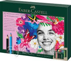 Набір олівців Polychromos, 32 кольори + 6 чорнографітних, Faber-Castell, 210053