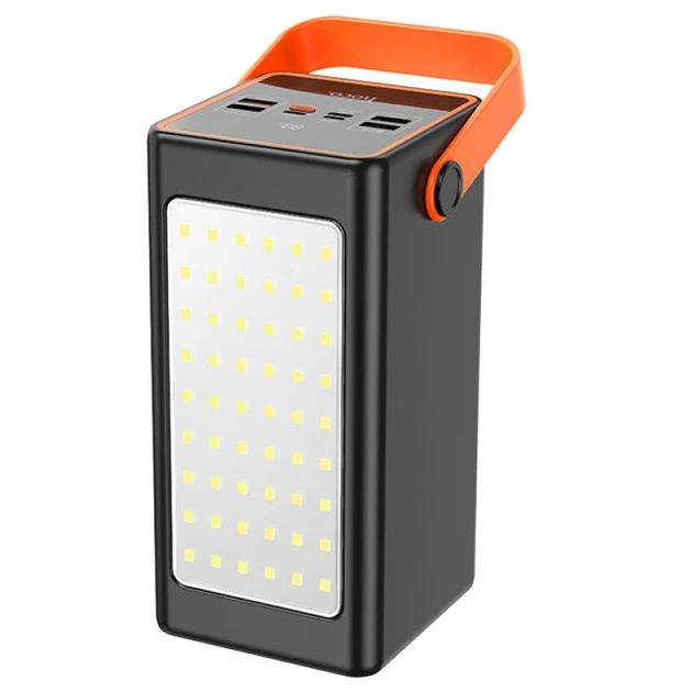 🖤УМБ Power Bank HOCO J107 90000mAh 22,5W 4USB/Type-C, швидка зарядка, потужний ліхтар, Чорний, фото 1