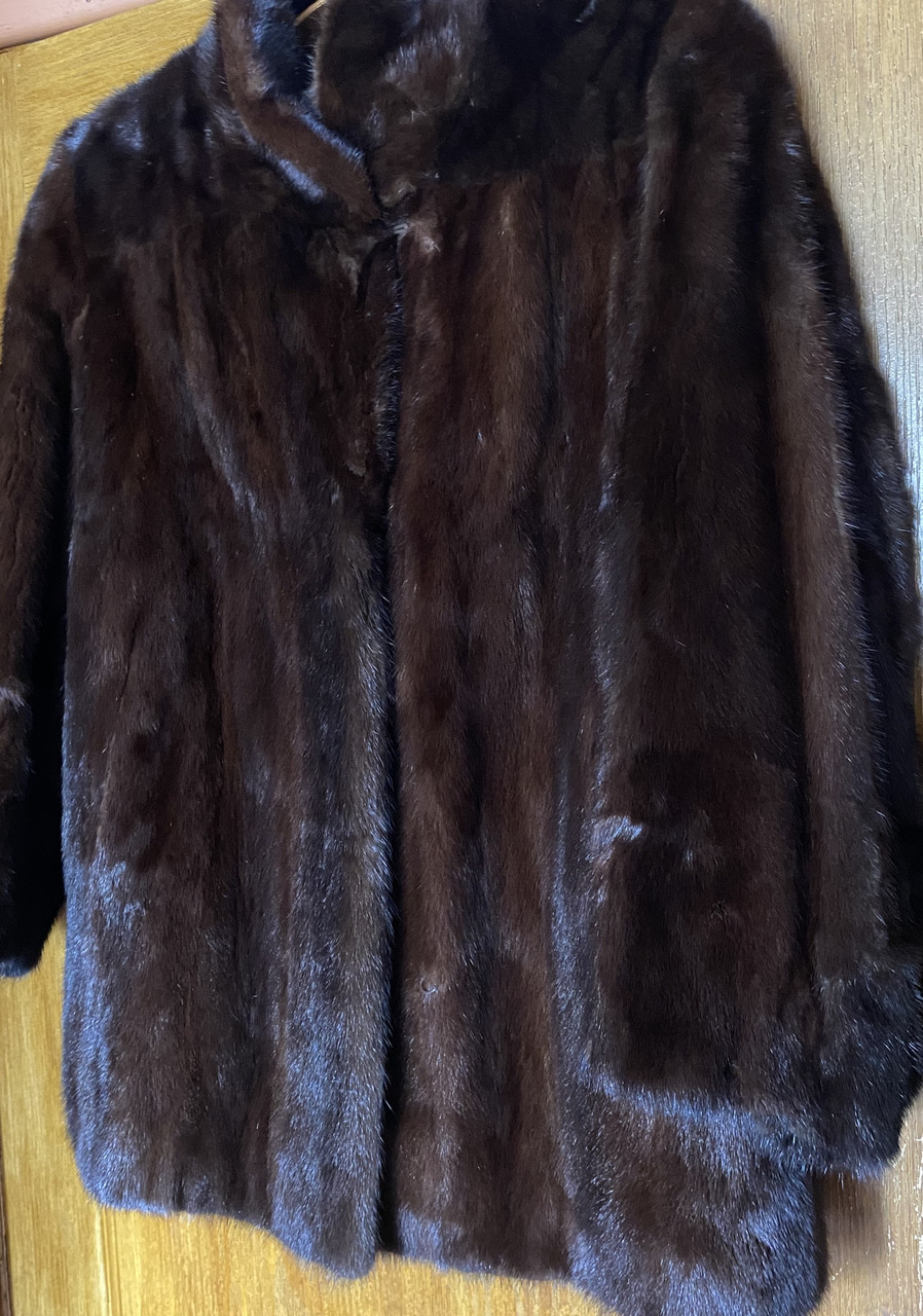 Шуба норка напівшубок норковий суцільна норка автоледі з норки 52 54-й розмір., фото 1