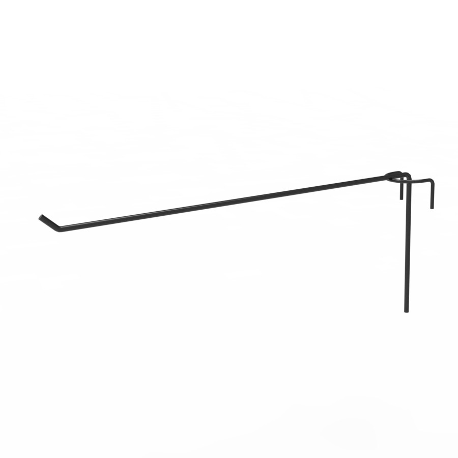 Гачок одинарний на торговельну сітку 250 мм D4 мм, чорний