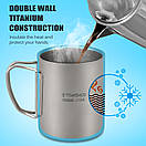 Титанова термокружка Tomshoo 450ml. туристичний., фото 7