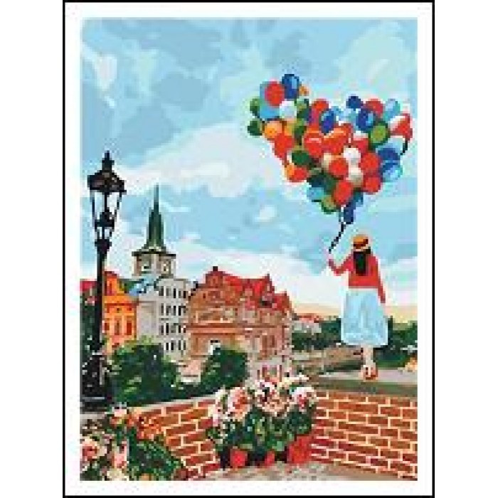 Картина за номерами на дереві 40х50 см DIY Краєвид на місто (RAD5298)