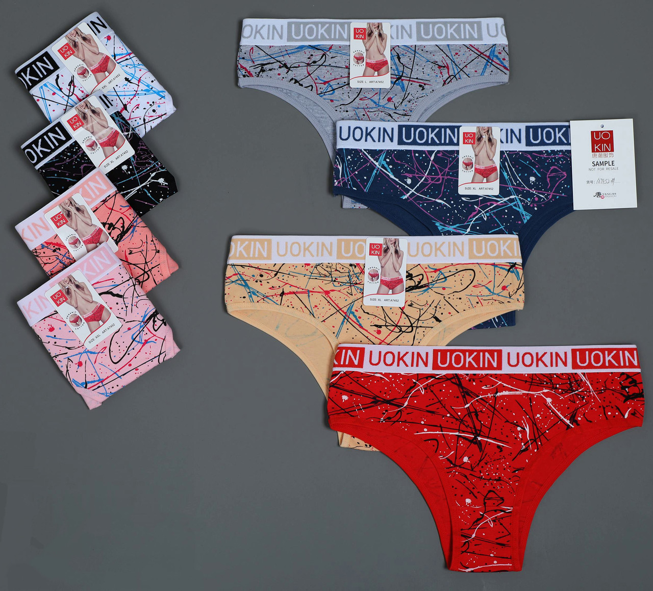 Бавовняні трусики - бразиліани абстракція Мікс, фото 1