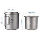 Кухоль титановий Hwzben 420ml. / Заварник для чаю., фото 6