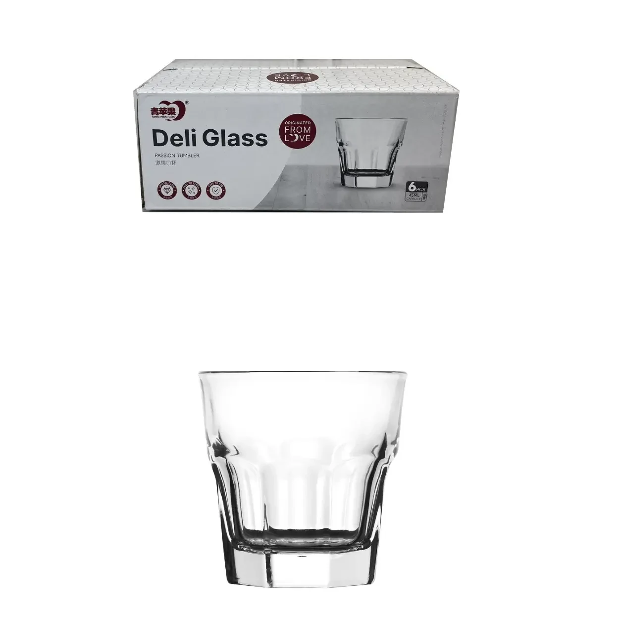 Набір чарок Helios "Касабланка" 45 мл 6 шт Y5003, фото 1