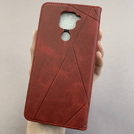 Чохол-книга для Xiaomi Redmi Note 9 книга в смужку з кишенею на сяомі редмі нот 9, фото 3