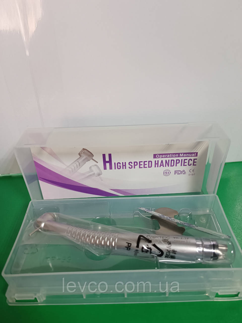 VH-2 TP НАКОНЕЧНИК ТУРБІННИЙ КНОПОЧНИЙ ОРТОПЕДИЧНИЙ З ПОТРІЙНИМ СПРЕЄМ ВОРТЕКС, фото 1