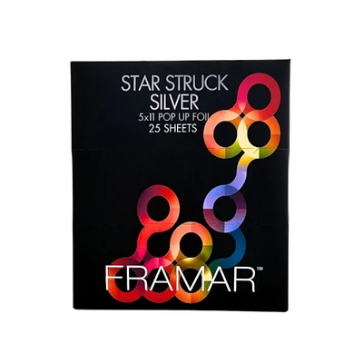 Фольга в листах Framar Star Struck Silver Pop Up Foil, 12,7 см*27,94 см, 25 шт (13041)