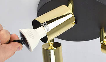 Стельовий світильник Люстра GU10 LED Black & Gold Edition, фото 3
