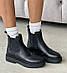 Черевики жіночі демісезонні осінні челсі шкіряні чорні, жіночі демісезонні черевики від виробника, фото 2