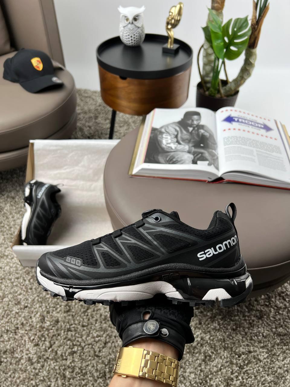 Чоловічі кросівки Salomon Lab XT-6 New Black White, чоловічі текстиль нейлон кеди 42 чорні, Чоловіче взуття