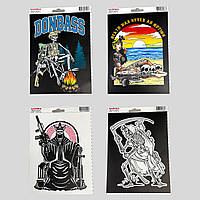 Наклейка на транспорт, наклейка на авто (10х15см, ПВХ) Black series 24, 26, 29, 30