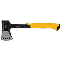 Сокира туристичний DeWALT DWHT51387-0 суцільнометалева, L=360мм, вага сокири у чохліі 990г.