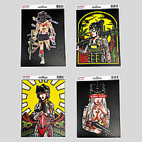 Наклейка на транспорт, наклейка на авто (10х15см, ПВХ) Black series 35, 37, 38, 39