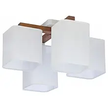 Люстра, світильник TK LIGHTING,4 плафони метал/дерево/текстиль 4163