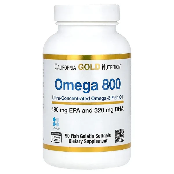 California Gold Nutrition® омега 800, риб'ячий жир фармацевтичного ступеня чистоти 30 капсул