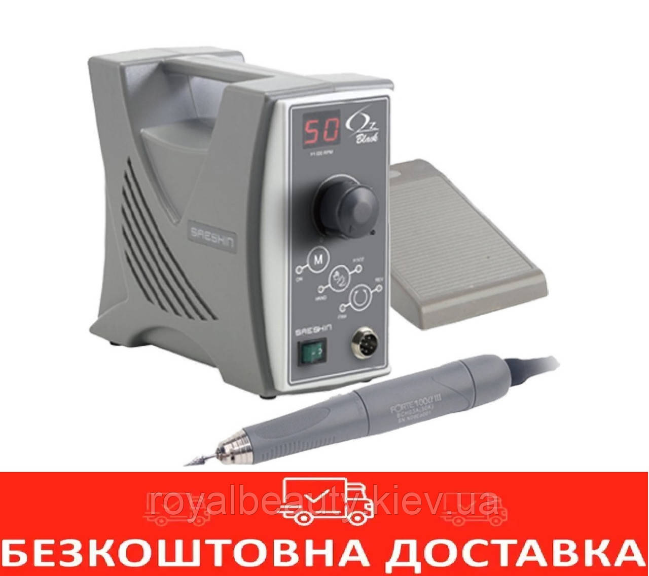 Портативна бормашина (фрезер) безщітковий OZ Black Forte100αⅢ на 50 000 об.(Оригинал).Південна Корея.