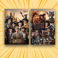 Календар BTS 2025 Dragon Magic А3 настінний перекидний