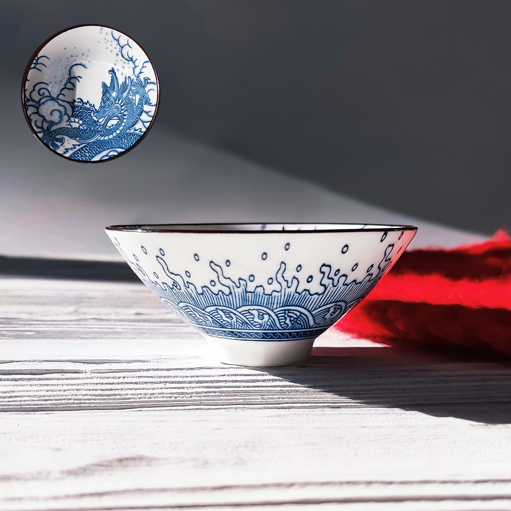 Порцелянова піала для чаю Дракон (1шт, 70 мл), фото 1