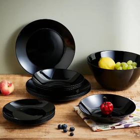Столовий сервіз Arcopal Luminarc Black зі склокераміки 19 пр (V3915)