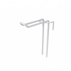 Гачок подвійний на торгову сітку 50 мм D4 мм, білий