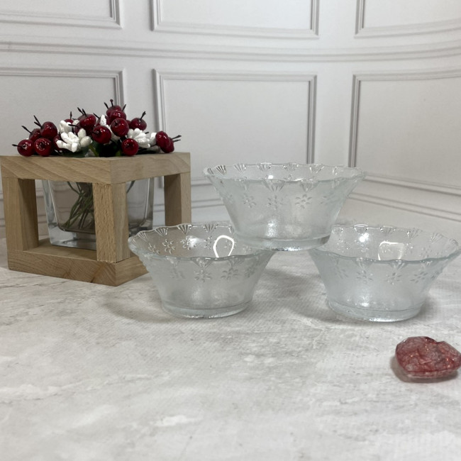 Набір скляних салатників-соусників Helios Simbel під кришталь 8,5 см SK-3,5 (SK-3,5), фото 1