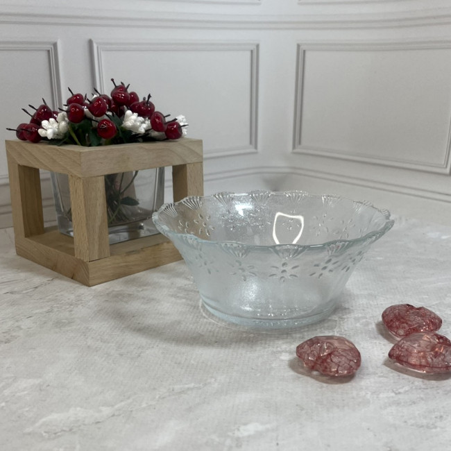 Набір скляних салатників-соусників Helios Simbel під кришталь 12,5 см 6 шт (SK-5B), фото 1