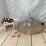 Бамбукова тортовниця Helios з кришкою-куполом 305 мм (7310), фото 2