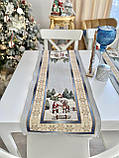 Новорічна доріжка на стіл "Різдво в Карпатах" гобелен 37x100 см. Limaso, фото 7