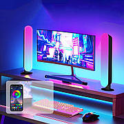 Світлодіодні панелі 25 см 2шт RGB Ambiance Light Bar від USB та з пультом, чорні