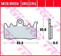 Тормозные колодки TRW / LUCAS MCB856SV
