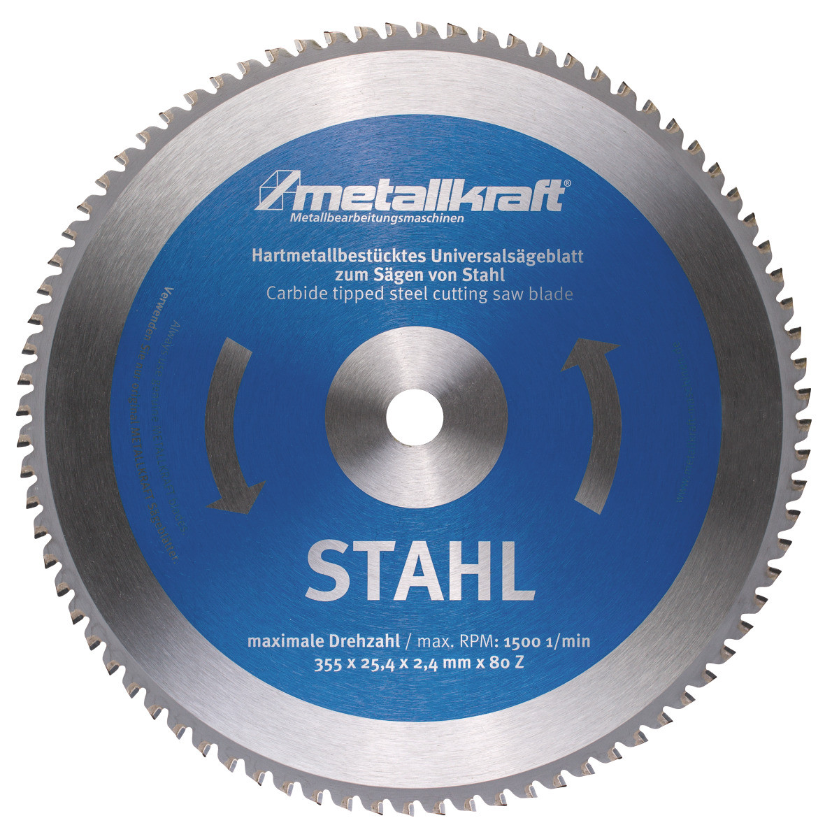 Пиляльний диск для сталі Metallkraft 355 x 2,4 x 25,4 мм Z80, Японія, фото 1