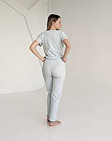 Піжама для вагітних і годуючих мам зі штанами (пастельний м'ятний), фото 2