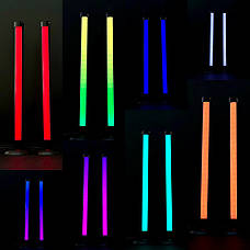 Світлодіодні панелі 44см 2шт RGB з APP Smart від USB та пультом, чорні, фото 3