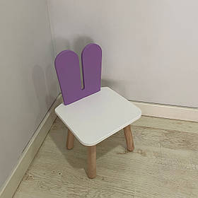 Стульчик дитячий ChildWood зайчик бузковий+білий Kids Dream (Фанера)