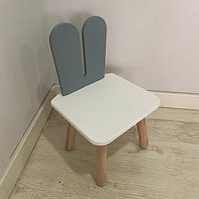 Стульчик дитячий ChildWood зайчик сірий+білий Kids Dream (Фанера)