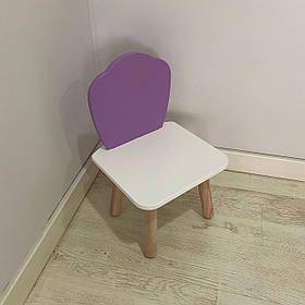 Стульчик дитячий ChildWood мушля бузковий+білий Kids Dream (Фанера)