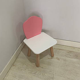 Стульчик дитячий ChildWood мушля рожевий+білий Kids Dream (Фанера)